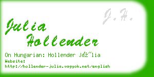 julia hollender business card